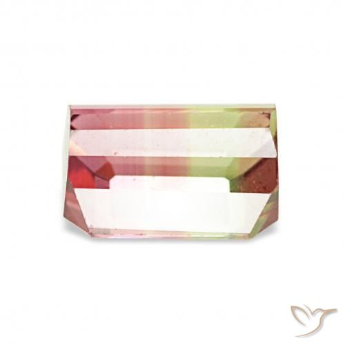 Turmalina Sandía natural de 1.72 ct, Corte Octágono / Esmeralda, VS