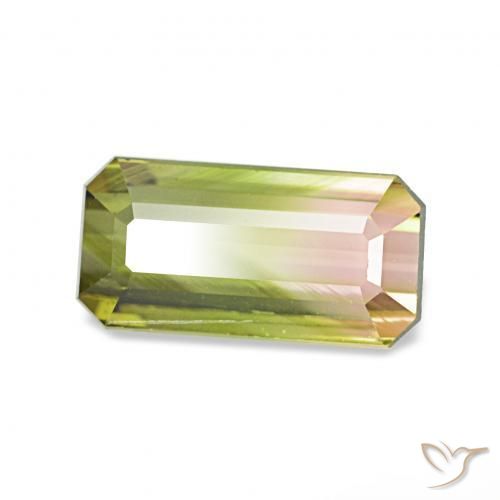 Turmalina Sandía natural de 1.06 ct, Corte Octágono / Esmeralda, VS