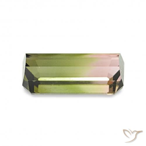 Turmalina Sandía natural de 1.06 ct, Corte Octágono / Esmeralda, VS