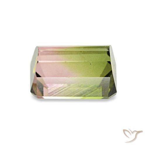 Turmalina Sandía natural de 0.93 ct, Corte Octágono / Esmeralda, VS