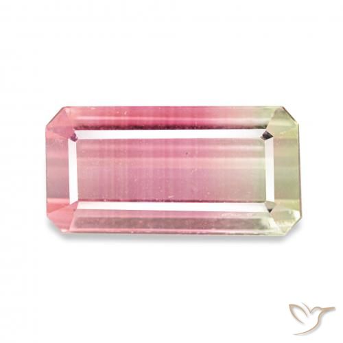 2.27ct Bicolor Turmalina, corte esmeralda, VVS-VS