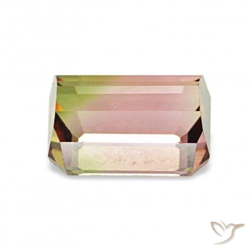 Turmalina Sandía natural de 1.55 ct, Corte Octágono / Esmeralda, VVS-VS