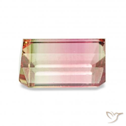 Turmalina Sandía natural de 1.73 ct, Corte Octágono / Esmeralda, VVS-VS