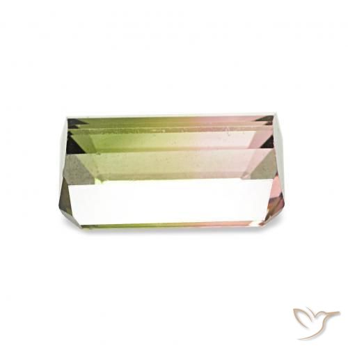 Turmalina Sandía natural de 1.32 ct, Corte Octágono / Esmeralda, VVS-VS