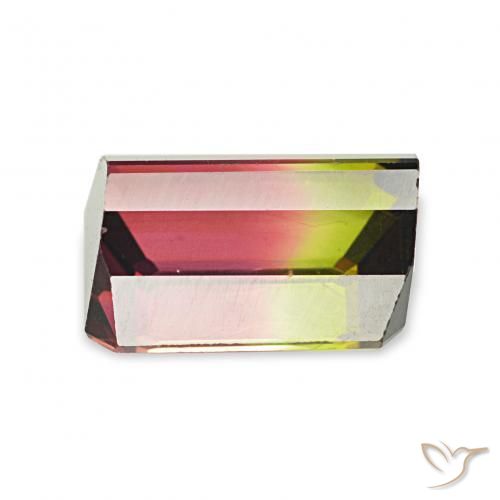 Turmalina Sandía natural de 1.87 ct, Corte Octágono / Esmeralda, VVS