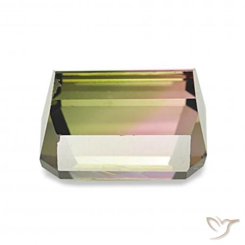 Turmalina Sandía natural de 2.45 ct, Corte Octágono / Esmeralda, VVS