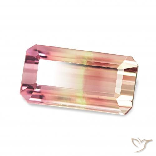 Turmalina Sandía natural de 2.30 ct, Corte Octágono / Esmeralda, VVS
