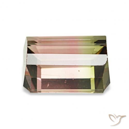 Turmalina Sandía natural de 2.77 ct, Corte Octágono / Esmeralda, VVS