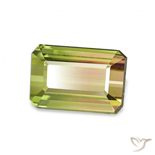Turmalina Sandía natural de 1.32 ct, Corte Octágono / Esmeralda, VVS