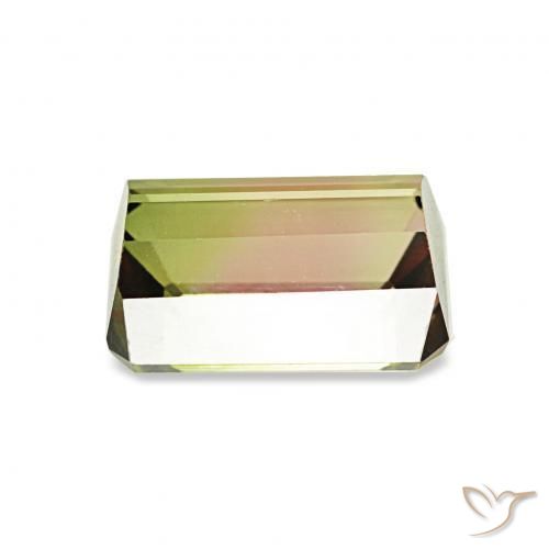 Turmalina Sandía natural de 1.32 ct, Corte Octágono / Esmeralda, VVS
