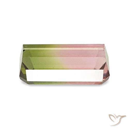 Turmalina Sandía natural de 1.48 ct, Corte Octágono / Esmeralda, VVS