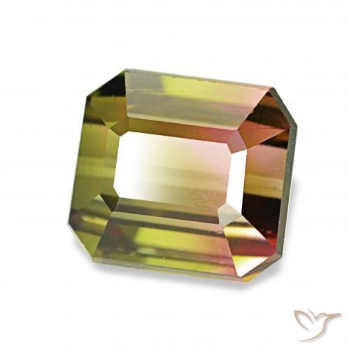 Turmalina Sandía natural de 2.20 ct, Corte Octágono / Esmeralda, VVS