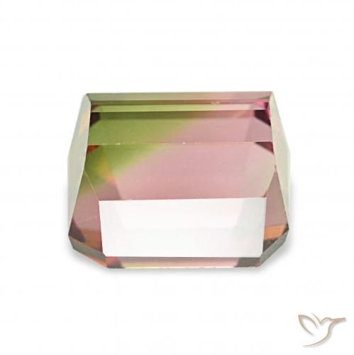 Turmalina Sandía natural de 2.20 ct, Corte Octágono / Esmeralda, VVS