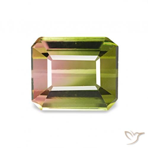 1.26ct Sandía Turmalina, corte esmeralda, VVS