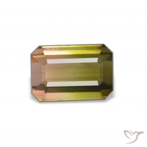 Turmalina Sandía natural de 1.87 ct, Corte Octágono / Esmeralda, VVS