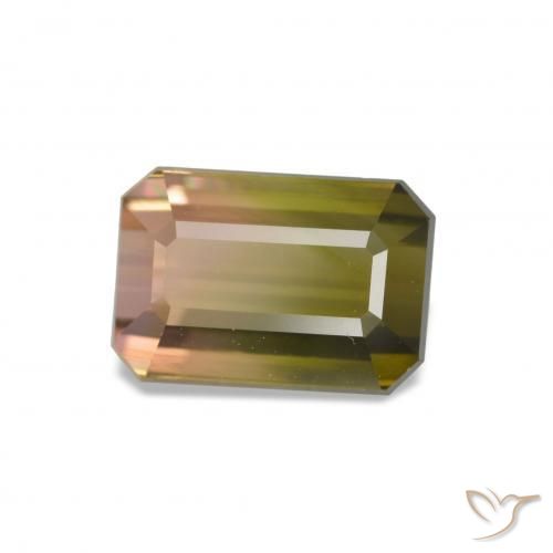 Turmalina Sandía natural de 1.87 ct, Corte Octágono / Esmeralda, VVS