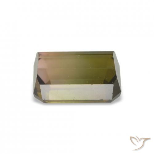 Turmalina Sandía natural de 1.87 ct, Corte Octágono / Esmeralda, VVS