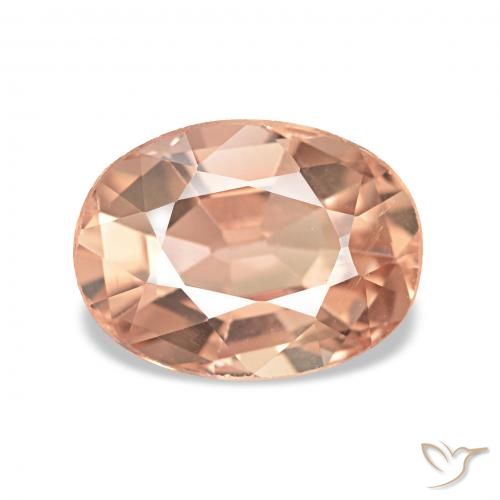Turmalina Naranja tigre claro natural de 1.24 ct, Ovalada, VVS-VS