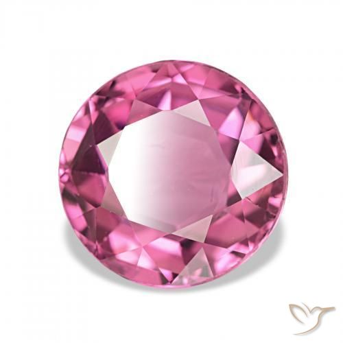 Turmalina Medium Dark-Pink natural de 1.93 ct, Corte Redondo, VVS-VS