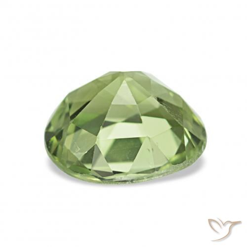 Turmalina Verde cálido natural de 1.31 ct, Ovalada, VVS-VS