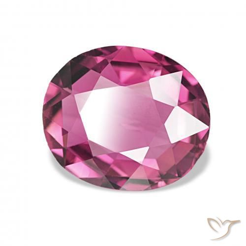 Turmalina Púrpura medio natural de 1.95 ct, Ovalada, VVS