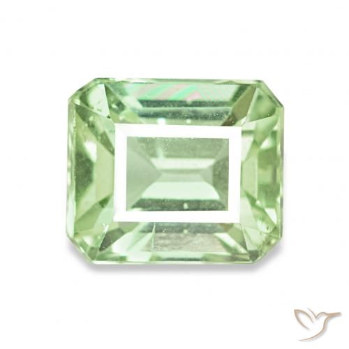 2.08ct Verde muy claro Turmalina Piedras Preciosas, corte esmeralda, VVS-VS
