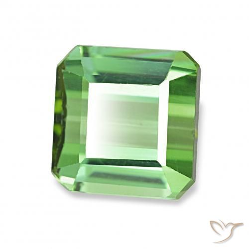 Turmalina Verde natural de 1.61 ct, Corte Octágono / Esmeralda, VVS-VS