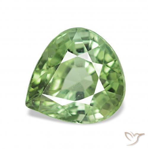 1.82ct Verde cálido Turmalina Piedras Preciosas, En forma de pera, VVS-VS