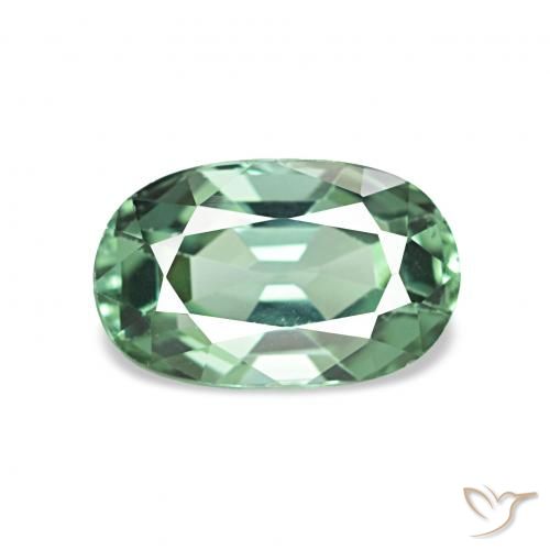 1.11ct Verde menta claro Turmalina Piedras Preciosas, Ovalada, VVS-VS
