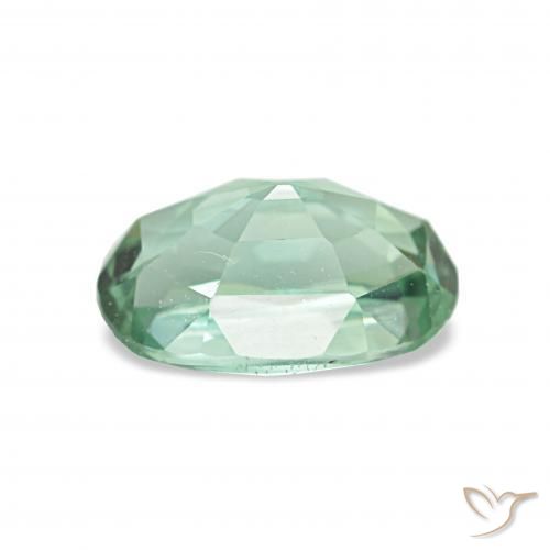 Turmalina Verde menta claro natural de 1.11 ct, Ovalada, VVS-VS