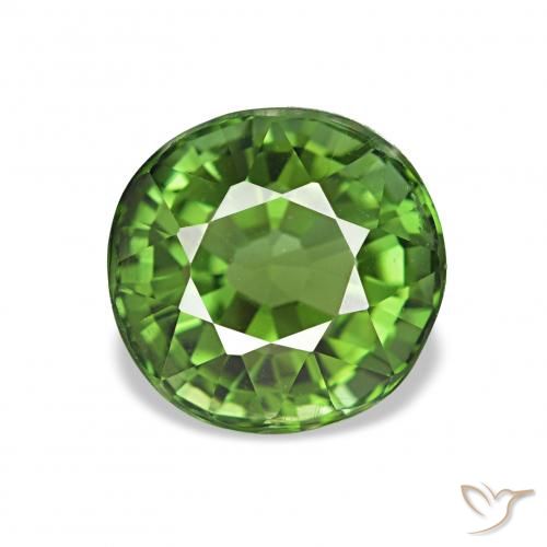 Turmalina Verde oscuro natural de 1.50 ct, Ovalada, VVS-VS