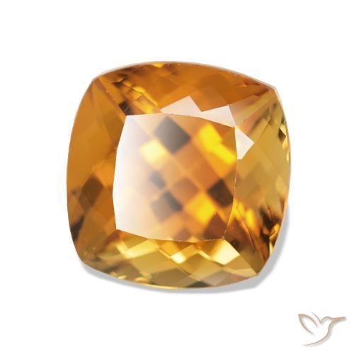 Turmalina Naranja medio natural de 2.46 ct, Corte Cojín, VVS-VS