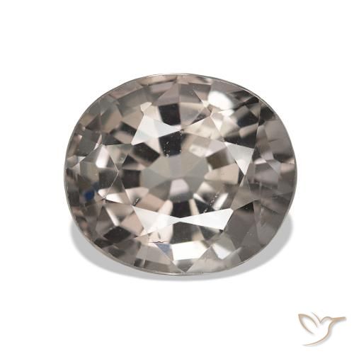 Turmalina Gris muy claro natural de 1.96 ct, Ovalada, VVS-VS