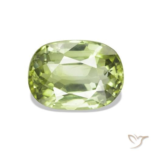 Turmalina Verde claro natural de 1.46 ct, Forma Cojín, VVS-VS