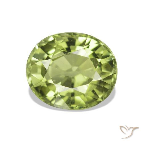 Turmalina Verde medio natural de 1.56 ct, Ovalada, VVS-VS
