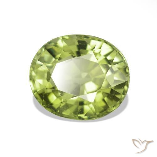 Turmalina Verde medio natural de 1.56 ct, Ovalada, VVS-VS