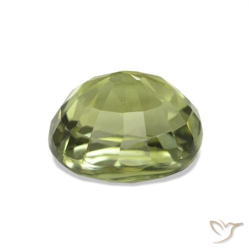 Turmalina Verde amarillento natural de 1.56 ct, Ovalada, VVS