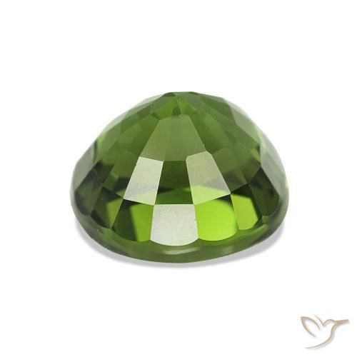 Turmalina Verde medio natural de 1.66 ct, Ovalada, VVS