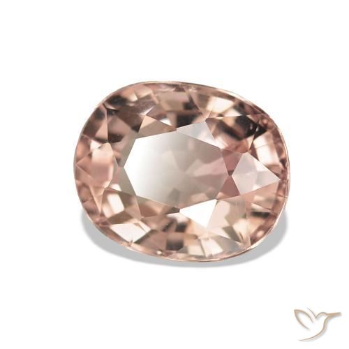 Turmalina Rosado naranja natural de 1.46 ct, Ovalada, VS