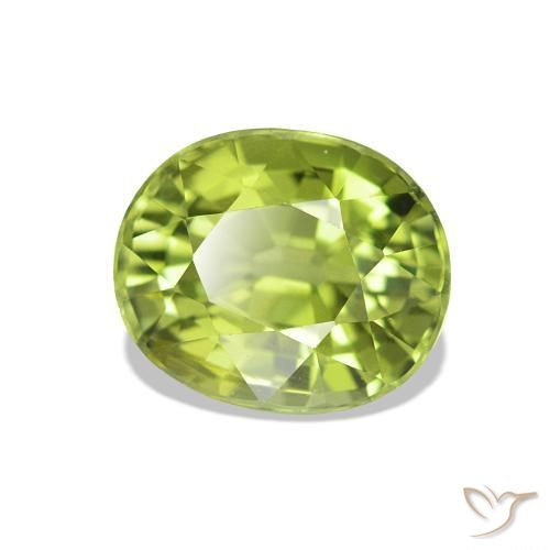 Turmalina Verde vivo natural de 1.41 ct, Ovalada, VVS-VS