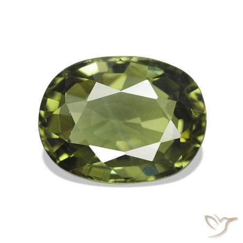Turmalina Verde bosque claro natural de 1.82 ct, Ovalada, VVS-VS