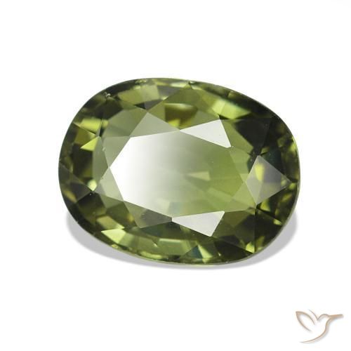 Turmalina Verde bosque claro natural de 1.82 ct, Ovalada, VVS-VS