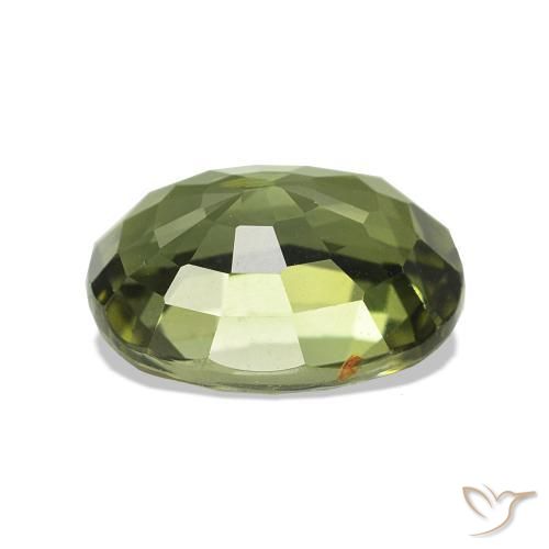Turmalina Verde bosque claro natural de 1.82 ct, Ovalada, VVS-VS