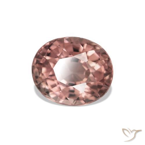 Turmalina Rosado medio natural de 1.60 ct, Corte Óvalo, VVS