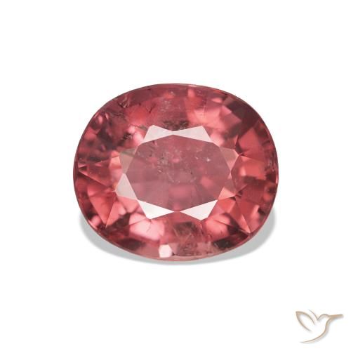 Turmalina Rojo escarlata claro natural de 1.51 ct, Ovalada, VS-SI