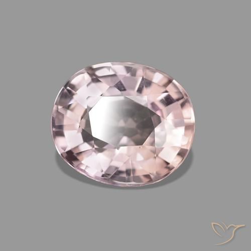 Turmalina rosa natural de 1,50 ct, corte óvalo, VS