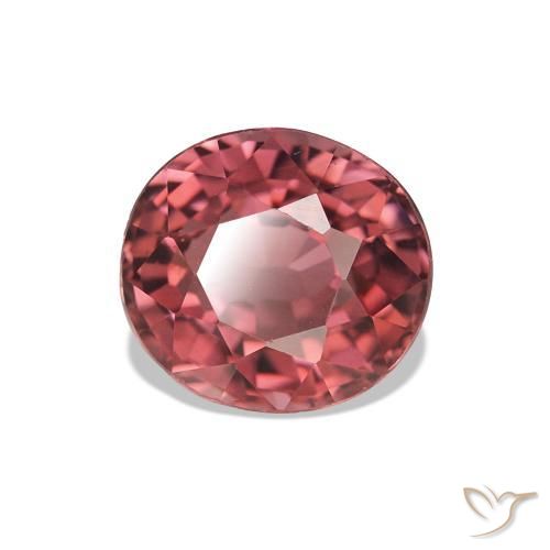 Turmalina Rojo púrpura natural de 1.71 ct, Corte Óvalo, VVS