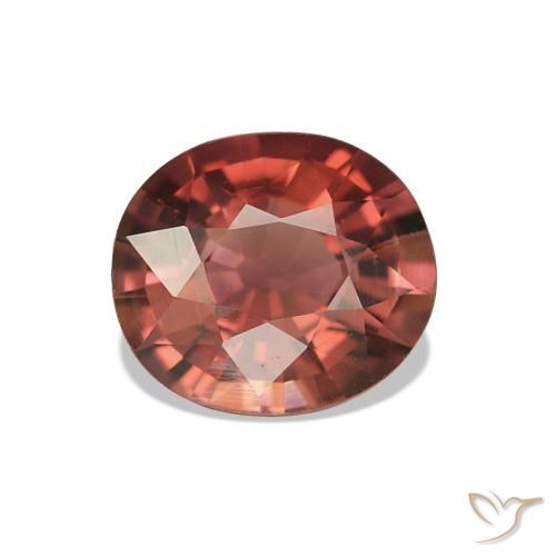 Turmalina Rojo oscuro natural de 1.40 ct, Ovalada, VVS-VS