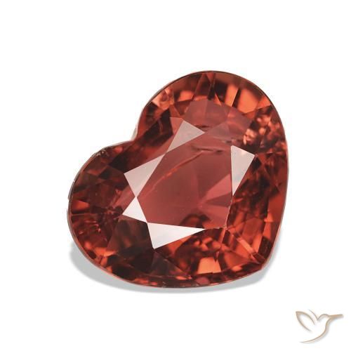 Turmalina Rojo medio natural de 2.37 ct, Corazón, VS-SI