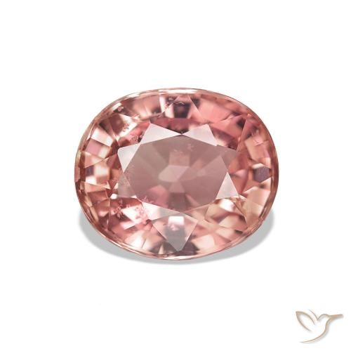 Turmalina Rosado medio natural de 1.59 ct, Ovalada, VS